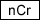 The nCr Key: Row 1, Column 2