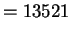 $\displaystyle = 13521$