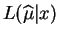 $\displaystyle L(\widehat{\mu}\vert x)$