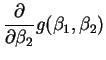 $\displaystyle \frac{\partial}{\partial\beta_2} g(\beta_1,\beta_2)$
