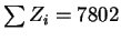 $ \sum Z_{i} = 7802$